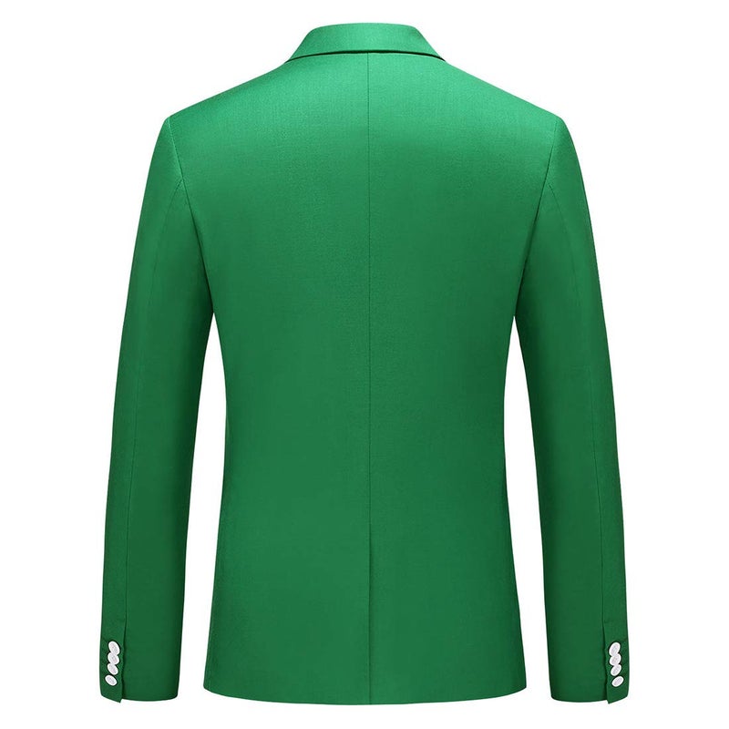 UNINUKOO Mens Suit Jacket Slim Fit Sport Coat 1 Button Notched Lapel Casual Fashion Dress Blazer for Men US Size 42 Apple Green - Image 2